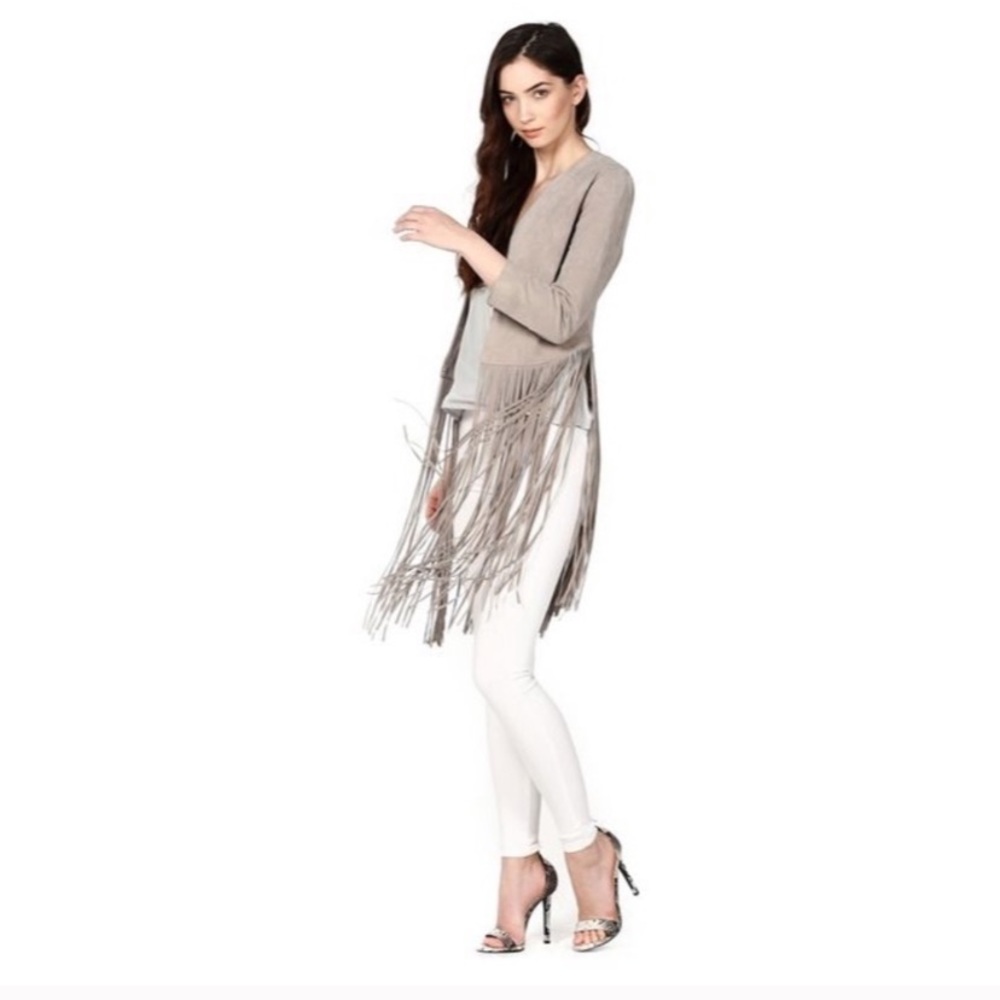 Soia and Kyo Suede Fringe Jacket